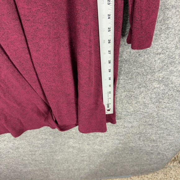 Old Navy Dress Women L Large Red Shift Short Rayon Long Sleeve Round Neck Casual - Picture 6 of 7